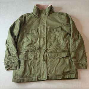 Madewell Sherpa Trimmed Surplus Jacket Army Utility Coat Size M